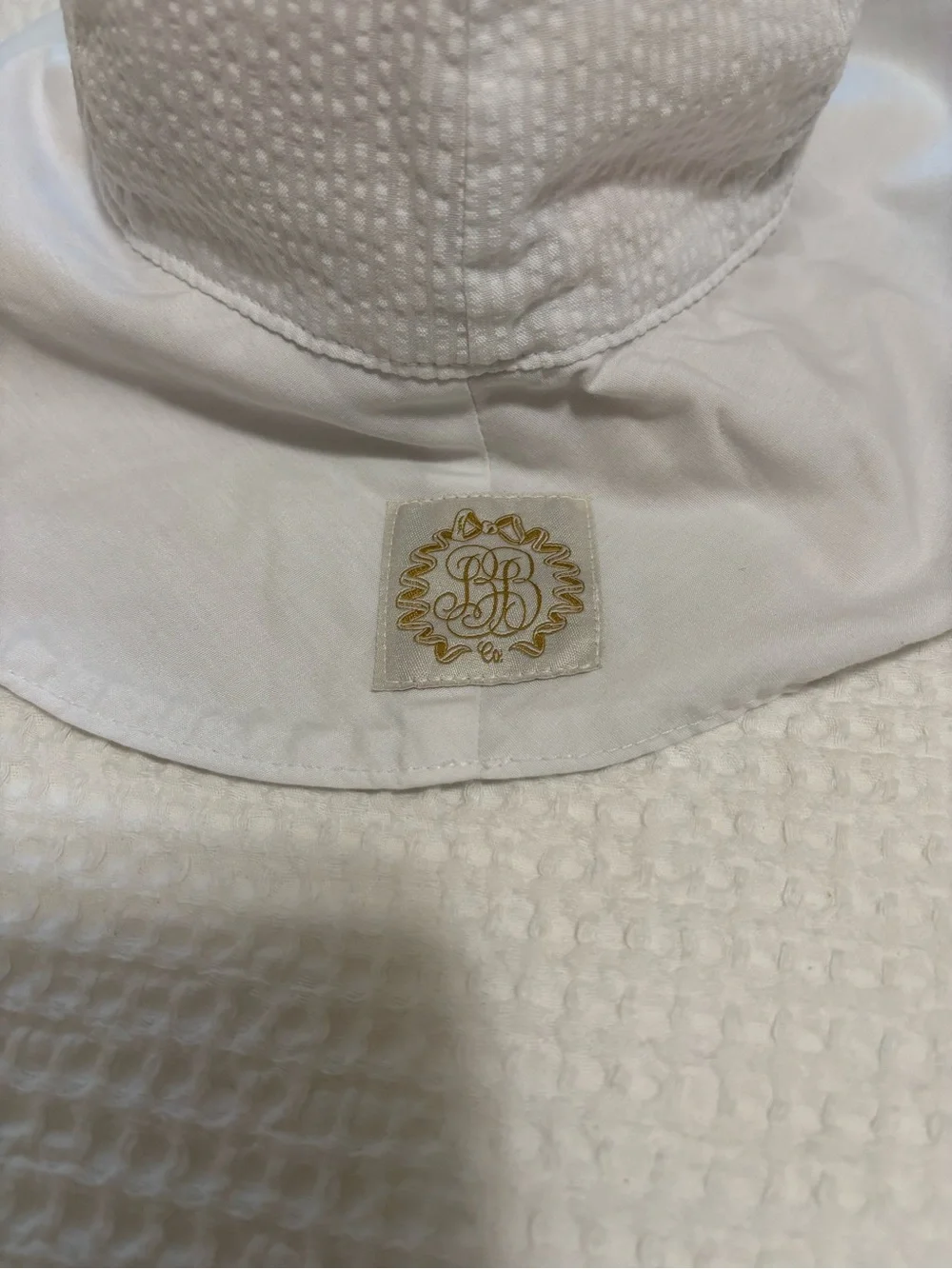 White Baby Sun Hat with Tie Strap